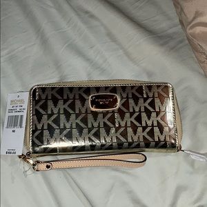Gold Michael Kors wallet